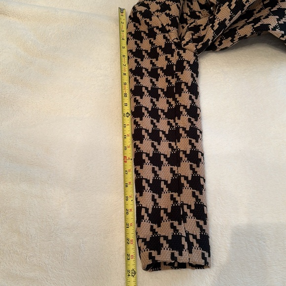 L'AGENCE Angelina Houndstooth Open Front Blazer pockets jacket fringe plaid work - Picture 15 of 15